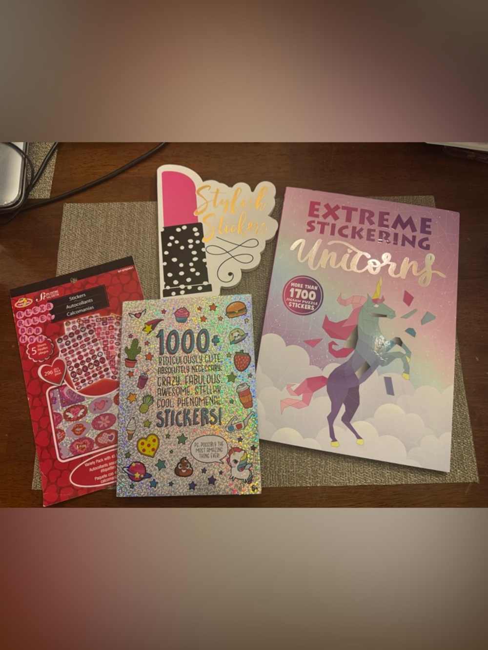 Sticker books.
